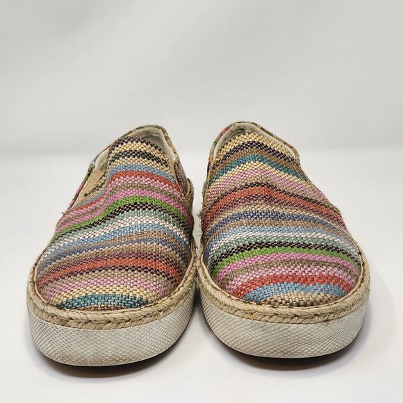 Jack Rogers Tucker Slip On Sneaker Loafer Women Size 7.5 M Stripe Jute Casual - Picture 3 of 8